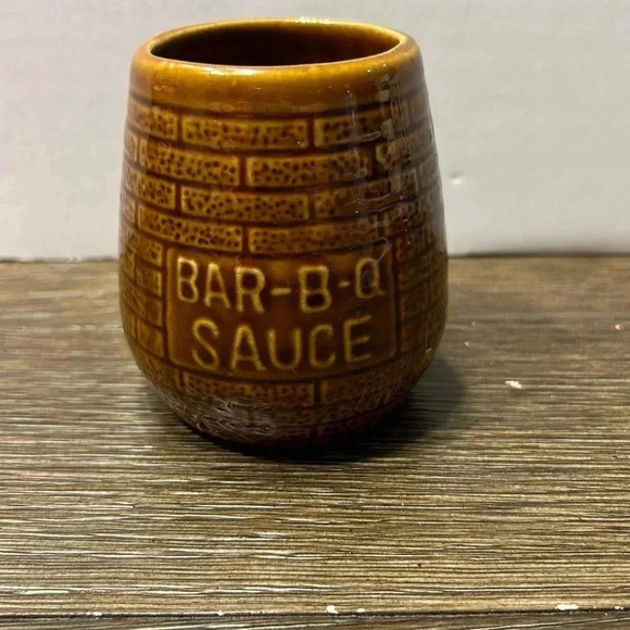 Vintage Bar-B-Q Sauce Condiment Container Without Lid 3.5” tall - Picture 1 of 4